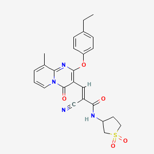 (2E)-2-cyano-N-(1,1-dioxidotetrahydrothiophen-3-yl)-3-[2-(4-ethylphenoxy)-9-methyl-4-oxo-4H-pyrido[1,2-a]pyrimidin-3-yl]prop-2-enamide