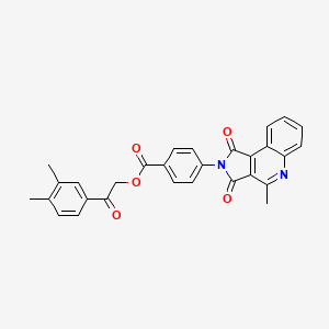 2-(3,4-dimethylphenyl)-2-oxoethyl 4-(4-methyl-1,3-dioxo-1,3-dihydro-2H-pyrrolo[3,4-c]quinolin-2-yl)benzoate