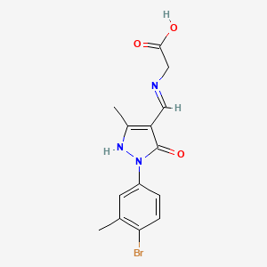 N-{(Z)-[1-(4-bromo-3-methylphenyl)-3-methyl-5-oxo-1,5-dihydro-4H-pyrazol-4-ylidene]methyl}glycine