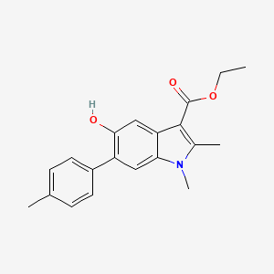 molecular formula C20H21NO3 B11590395 ethyl 5-hydroxy-1,2-dimethyl-6-(4-methylphenyl)-1H-indole-3-carboxylate 