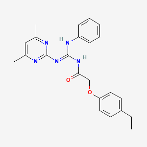 N-[(Z)-[(4,6-dimethylpyrimidin-2-yl)amino](phenylamino)methylidene]-2-(4-ethylphenoxy)acetamide