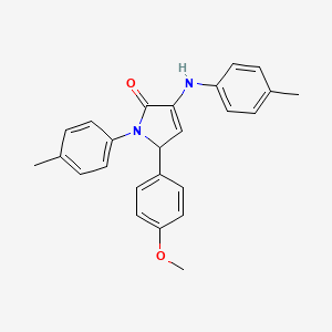 molecular formula C25H24N2O2 B11590418 5-(4-methoxyphenyl)-1-(4-methylphenyl)-3-[(4-methylphenyl)amino]-1,5-dihydro-2H-pyrrol-2-one 