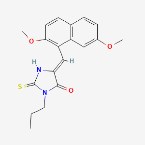 (5Z)-5-[(2,7-dimethoxynaphthalen-1-yl)methylidene]-3-propyl-2-sulfanylideneimidazolidin-4-one