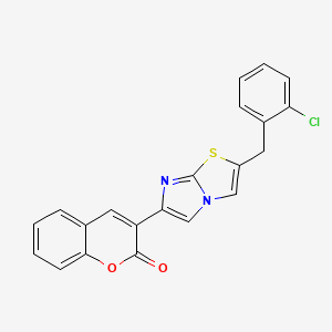 molecular formula C21H13ClN2O2S B11590465 3-[2-(2-chlorobenzyl)imidazo[2,1-b][1,3]thiazol-6-yl]-2H-chromen-2-one 