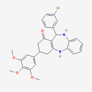 11-(3-bromophenyl)-3-(3,4,5-trimethoxyphenyl)-2,3,4,5,10,11-hexahydro-1H-dibenzo[b,e][1,4]diazepin-1-one