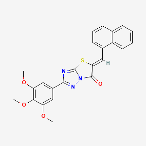 (5Z)-5-(naphthalen-1-ylmethylidene)-2-(3,4,5-trimethoxyphenyl)[1,3]thiazolo[3,2-b][1,2,4]triazol-6(5H)-one