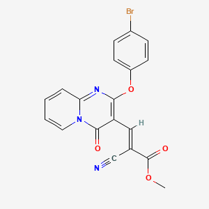 methyl (2E)-3-[2-(4-bromophenoxy)-4-oxo-4H-pyrido[1,2-a]pyrimidin-3-yl]-2-cyanoprop-2-enoate