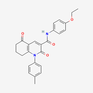 molecular formula C25H24N2O4 B11590548 N-(4-ethoxyphenyl)-1-(4-methylphenyl)-2,5-dioxo-1,2,5,6,7,8-hexahydroquinoline-3-carboxamide 