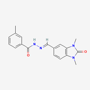 N'-[(E)-(1,3-dimethyl-2-oxo-2,3-dihydro-1H-benzimidazol-5-yl)methylidene]-3-methylbenzohydrazide