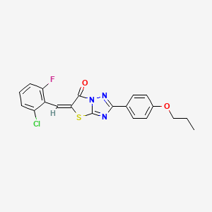 (5E)-5-(2-chloro-6-fluorobenzylidene)-2-(4-propoxyphenyl)[1,3]thiazolo[3,2-b][1,2,4]triazol-6(5H)-one