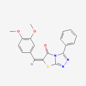 (6E)-6-(3,4-dimethoxybenzylidene)-3-phenyl[1,3]thiazolo[2,3-c][1,2,4]triazol-5(6H)-one