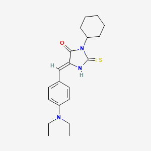 (5Z)-3-cyclohexyl-5-[4-(diethylamino)benzylidene]-2-thioxoimidazolidin-4-one