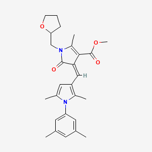 methyl (4Z)-4-{[1-(3,5-dimethylphenyl)-2,5-dimethyl-1H-pyrrol-3-yl]methylidene}-2-methyl-5-oxo-1-(tetrahydrofuran-2-ylmethyl)-4,5-dihydro-1H-pyrrole-3-carboxylate