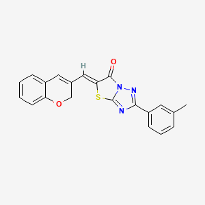 molecular formula C21H15N3O2S B11590680 (5Z)-5-(2H-chromen-3-ylmethylene)-2-(3-methylphenyl)[1,3]thiazolo[3,2-b][1,2,4]triazol-6(5H)-one 