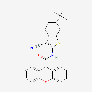 N-(6-tert-butyl-3-cyano-4,5,6,7-tetrahydro-1-benzothiophen-2-yl)-9H-xanthene-9-carboxamide