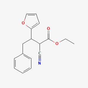 Ethyl 2-cyano-3-(furan-2-yl)-4-phenylbutanoate