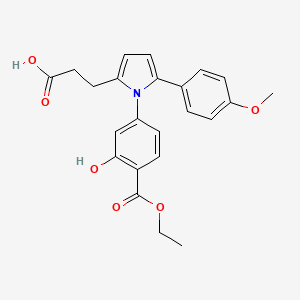 3-{1-[4-(ethoxycarbonyl)-3-hydroxyphenyl]-5-(4-methoxyphenyl)-1H-pyrrol-2-yl}propanoic acid