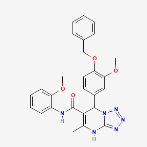 molecular formula C27H26N6O4 B11590720 7-[4-(benzyloxy)-3-methoxyphenyl]-N-(2-methoxyphenyl)-5-methyl-4,7-dihydrotetrazolo[1,5-a]pyrimidine-6-carboxamide 