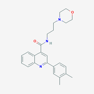 molecular formula C25H29N3O2 B11590752 2-(3,4-dimethylphenyl)-N-[3-(morpholin-4-yl)propyl]quinoline-4-carboxamide 