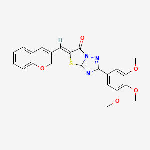 (5Z)-5-(2H-chromen-3-ylmethylene)-2-(3,4,5-trimethoxyphenyl)[1,3]thiazolo[3,2-b][1,2,4]triazol-6(5H)-one