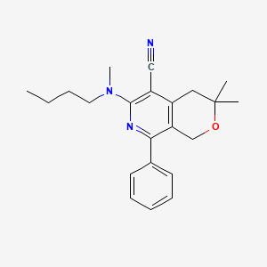 6-[butyl(methyl)amino]-3,3-dimethyl-8-phenyl-3,4-dihydro-1H-pyrano[3,4-c]pyridine-5-carbonitrile