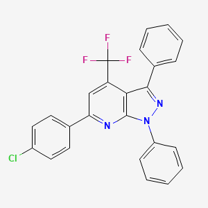 6-(4-chlorophenyl)-1,3-diphenyl-4-(trifluoromethyl)-1H-pyrazolo[3,4-b]pyridine