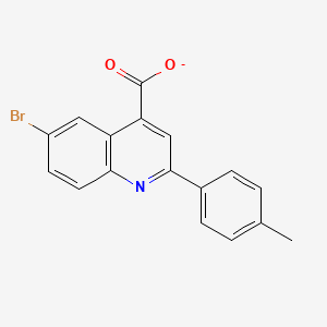 molecular formula C17H11BrNO2- B11590851 6-Bromo-2-(4-methylphenyl)quinoline-4-carboxylate 