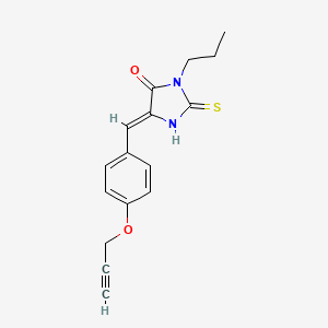 molecular formula C16H16N2O2S B11590875 (5Z)-3-propyl-5-[4-(prop-2-yn-1-yloxy)benzylidene]-2-thioxoimidazolidin-4-one 