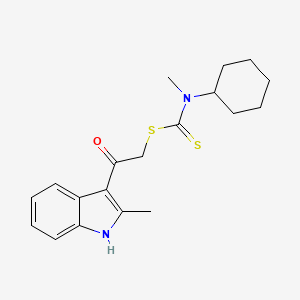 molecular formula C19H24N2OS2 B11590890 2-(2-methyl-1H-indol-3-yl)-2-oxoethyl cyclohexyl(methyl)carbamodithioate 