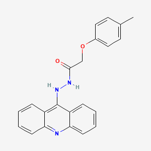 molecular formula C22H19N3O2 B11590891 N'-(acridin-9-yl)-2-(4-methylphenoxy)acetohydrazide 