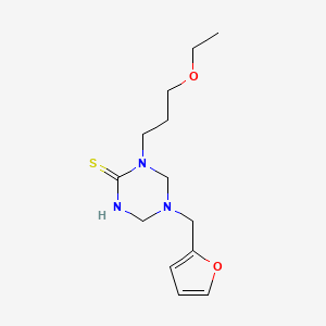 1-(3-Ethoxypropyl)-5-(2-furylmethyl)-1,3,5-triazinane-2-thione