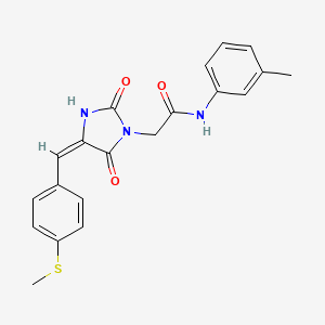 N-(3-methylphenyl)-2-{(4E)-4-[4-(methylsulfanyl)benzylidene]-2,5-dioxoimidazolidin-1-yl}acetamide