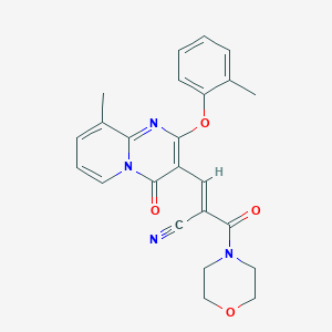 (2E)-3-[9-methyl-2-(2-methylphenoxy)-4-oxo-4H-pyrido[1,2-a]pyrimidin-3-yl]-2-(morpholin-4-ylcarbonyl)prop-2-enenitrile