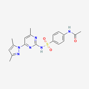 N-(4-{[4-(3,5-dimethyl-1H-pyrazol-1-yl)-6-methylpyrimidin-2-yl]sulfamoyl}phenyl)acetamide