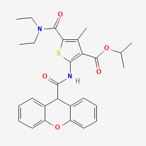 propan-2-yl 5-(diethylcarbamoyl)-4-methyl-2-[(9H-xanthen-9-ylcarbonyl)amino]thiophene-3-carboxylate