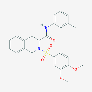 molecular formula C25H26N2O5S B11590980 2-[(3,4-dimethoxyphenyl)sulfonyl]-N-(3-methylphenyl)-1,2,3,4-tetrahydroisoquinoline-3-carboxamide 