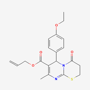 prop-2-en-1-yl 6-(4-ethoxyphenyl)-8-methyl-4-oxo-3,4-dihydro-2H,6H-pyrimido[2,1-b][1,3]thiazine-7-carboxylate