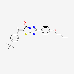 (5Z)-2-(4-butoxyphenyl)-5-(4-tert-butylbenzylidene)[1,3]thiazolo[3,2-b][1,2,4]triazol-6(5H)-one