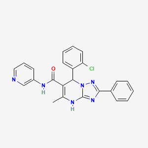 7-(2-chlorophenyl)-5-methyl-2-phenyl-N-(pyridin-3-yl)-4,7-dihydro[1,2,4]triazolo[1,5-a]pyrimidine-6-carboxamide