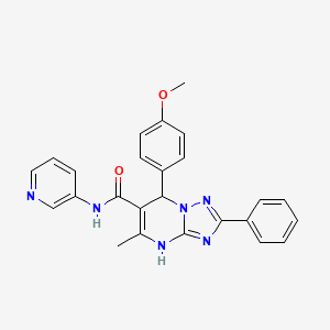 7-(4-methoxyphenyl)-5-methyl-2-phenyl-N-(pyridin-3-yl)-4,7-dihydro[1,2,4]triazolo[1,5-a]pyrimidine-6-carboxamide