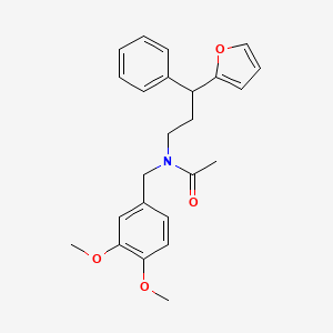 N-[(3,4-dimethoxyphenyl)methyl]-N-[3-(furan-2-yl)-3-phenylpropyl]acetamide