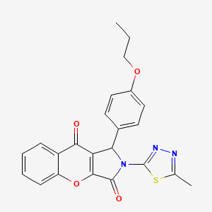 2-(5-Methyl-1,3,4-thiadiazol-2-yl)-1-(4-propoxyphenyl)-1,2-dihydrochromeno[2,3-c]pyrrole-3,9-dione