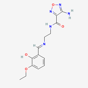 molecular formula C14H17N5O4 B11591079 4-amino-N-(2-{[(E)-(3-ethoxy-2-hydroxyphenyl)methylidene]amino}ethyl)-1,2,5-oxadiazole-3-carboxamide 