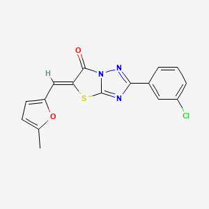 (5Z)-2-(3-chlorophenyl)-5-[(5-methyl-2-furyl)methylene][1,3]thiazolo[3,2-b][1,2,4]triazol-6(5H)-one