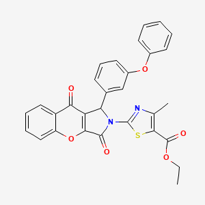 molecular formula C30H22N2O6S B11591110 ethyl 2-[3,9-dioxo-1-(3-phenoxyphenyl)-3,9-dihydrochromeno[2,3-c]pyrrol-2(1H)-yl]-4-methyl-1,3-thiazole-5-carboxylate 