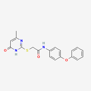 2-[(4-hydroxy-6-methylpyrimidin-2-yl)sulfanyl]-N-(4-phenoxyphenyl)acetamide