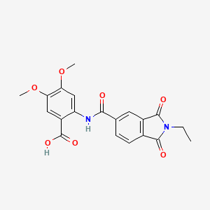 2-{[(2-ethyl-1,3-dioxo-2,3-dihydro-1H-isoindol-5-yl)carbonyl]amino}-4,5-dimethoxybenzoic acid