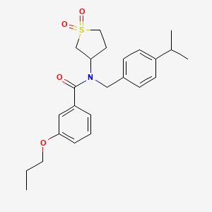 N-(1,1-dioxidotetrahydrothiophen-3-yl)-N-[4-(propan-2-yl)benzyl]-3-propoxybenzamide