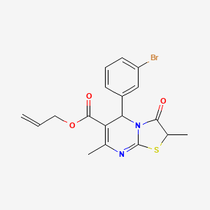 prop-2-en-1-yl 5-(3-bromophenyl)-2,7-dimethyl-3-oxo-2,3-dihydro-5H-[1,3]thiazolo[3,2-a]pyrimidine-6-carboxylate