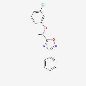 5-[1-(3-Chlorophenoxy)ethyl]-3-(4-methylphenyl)-1,2,4-oxadiazole